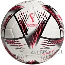 Futbolo kamuolys Adidas Al Rihla Club Ball, baltas-juodas-rožinis, dydis 5