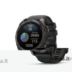 Garmin Fenix 8 3,56 cm (1.4") AMOLED 51 mm Skaitmeninis 454 x 454 pikseliai Lietimui jautrus ekranas Titanas „Wi-Fi“ GPS (palydovinis)