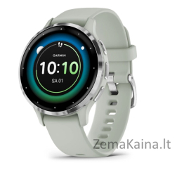 Garmin Venu 3S 3,05 cm (1.2") AMOLED 41 mm Skaitmeninis 390 x 390 pikseliai Lietimui jautrus ekranas Pilka, Sidabras „Wi-Fi“ GPS (palydovinis)
