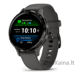 Garmin Venu 3S 3,05 cm (1.2") AMOLED 41 mm Skaitmeninis 390 x 390 pikseliai Lietimui jautrus ekranas Pilka „Wi-Fi“ GPS (palydovinis)