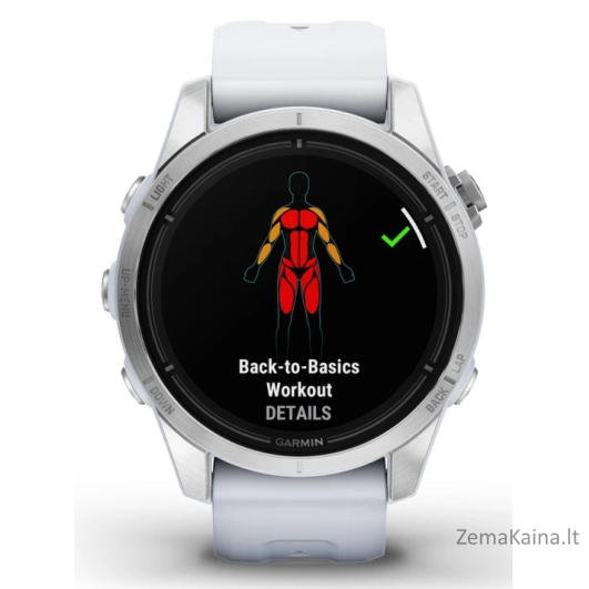 Garmin epix Pro (Gen 2) 3,05 cm (1.2") AMOLED 42 mm Skaitmeninis 390 x 390 pikseliai Lietimui jautrus ekranas Sidabras „Wi-Fi“ GPS (palydovinis) 8