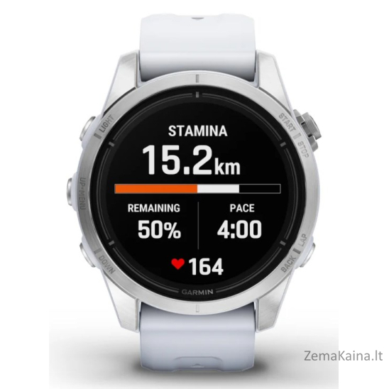 Garmin epix Pro (Gen 2) 3,05 cm (1.2") AMOLED 42 mm Skaitmeninis 390 x 390 pikseliai Lietimui jautrus ekranas Sidabras „Wi-Fi“ GPS (palydovinis) 7
