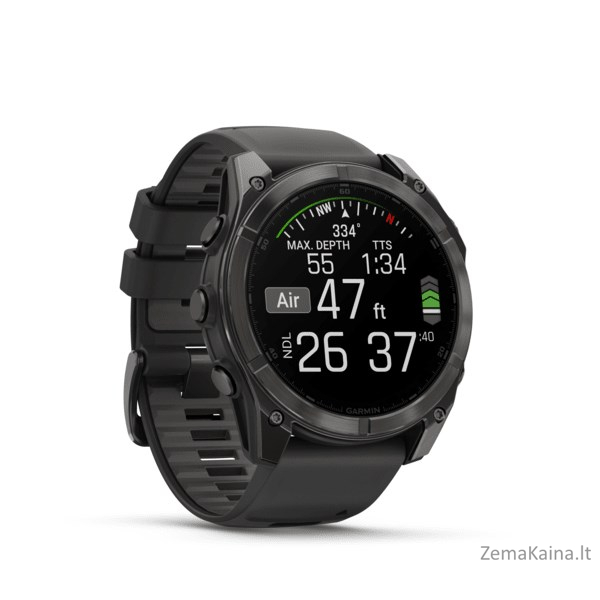 Garmin Fenix 8 3,56 cm (1.4") AMOLED 51 mm Skaitmeninis 454 x 454 pikseliai Lietimui jautrus ekranas Titanas „Wi-Fi“ GPS (palydovinis) 4