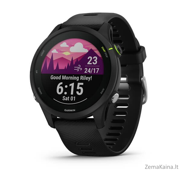 Garmin Forerunner 255 Music 3,3 cm (1.3") MIP 46 mm Skaitmeninis 260 x 260 pikseliai Lietimui jautrus ekranas Juoda „Wi-Fi“ GPS (palydovinis)