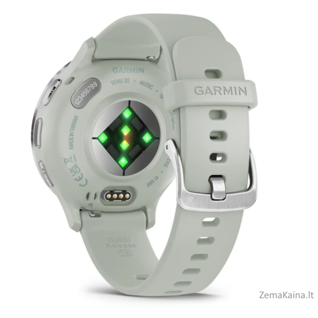 Garmin Venu 3S 3,05 cm (1.2") AMOLED 41 mm Skaitmeninis 390 x 390 pikseliai Lietimui jautrus ekranas Pilka, Sidabras „Wi-Fi“ GPS (palydovinis) 6