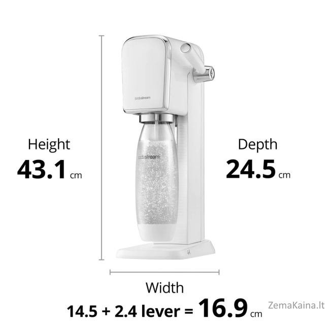 Gazuotų gėrimų gaminimo aparatas SodaStream Art White 4