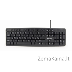 Gembird KB-U-103-RU klaviatūra USB QWERTY Anglų, rusas, Rusijos Juoda
