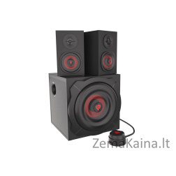 GENESIS Helium 610BT garso kolonėlių komplektas 60 W Kompiuteris / knyginis kompiuteris Juoda, Raudona 2.1 kanalai 2 krypčių 30 W Bluetooth