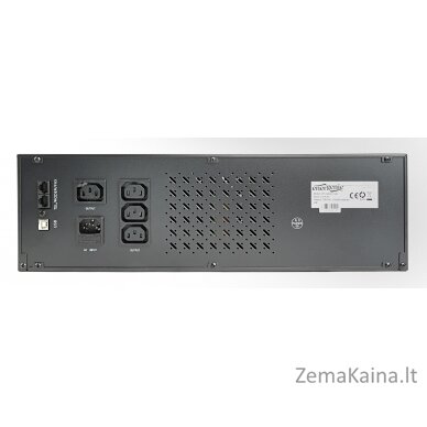 Gembird - Ups rack 19'' 3.4u 1500va, 4xiec 230v out, iec14 in,rj11, usb, lcd „Line-Interactive“ 1,5 kVA 900 W 4 AC išvestis(ys / čių) 2