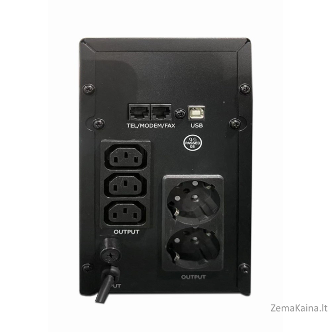 Gembird EG-UPS-035 nepertraukiamo maitinimo šaltinis UPS Line-interaktyvi technologija 2000VA 1200W 3x maitinimo lizdas + 2x Schuko 5