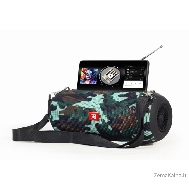 Gembird SPK-BT-17 nešiojamas Bluetooth garsiakalbis su FM radiju, camo 11