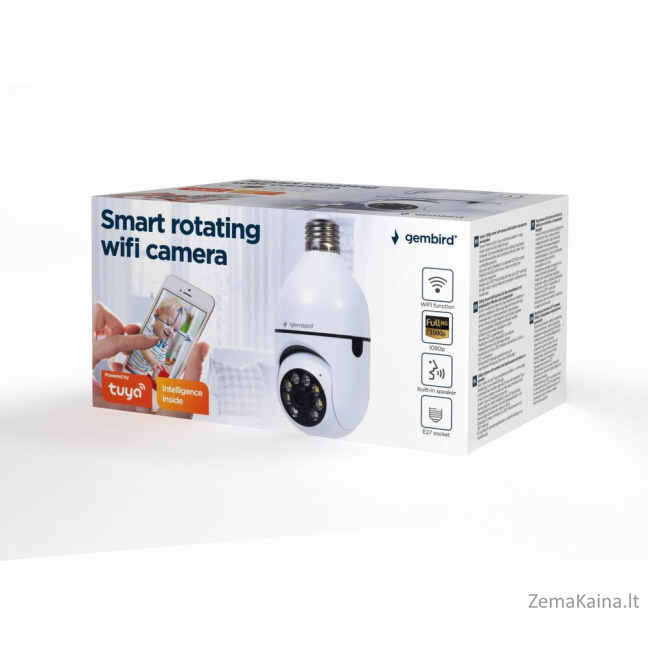 Gembird TSL-CAM-WRHD-01 Išmanioji besisukanti wifi kamera, E27, 1080p 13