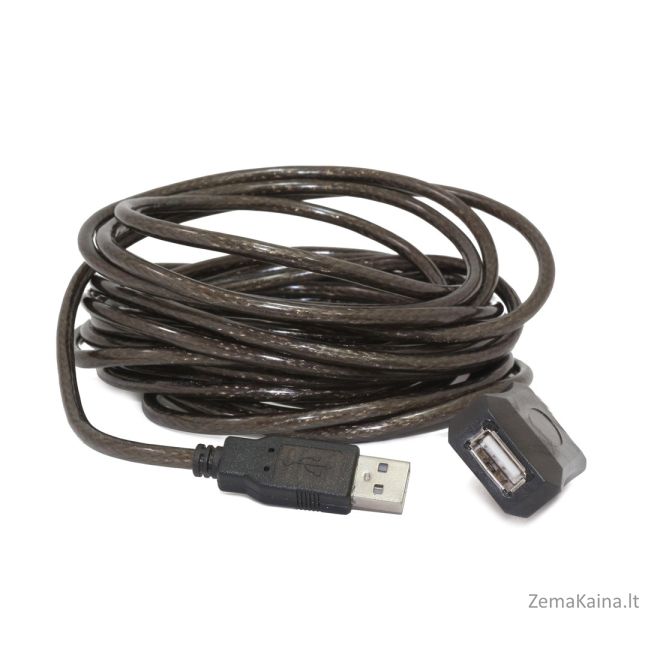 Gembird USB A/USB A M/F 5m USB kabelis USB 2.0 Juoda 1