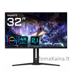 GIGABYTE FO32U2P kompiuterio monitorius 80 cm (31.5") 3840 x 2160 pikseliai 4K Ultra HD OLED Juoda
