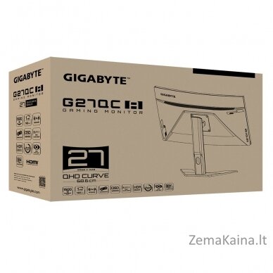 Gigabyte G27QC A kompiuterio monitorius 68,6 cm (27") 2560 x 1440 pikseliai 2K Ultra HD LED Juoda 7