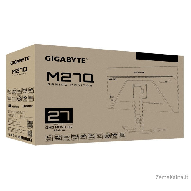 Gigabyte M27Q 68,6 cm (27") 2560 x 1440 pikseliai Quad HD LED Juoda 7