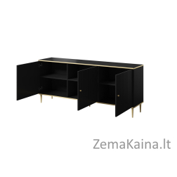 GLAMOUR skrynia 180x40x75,5 cm juoda matinė + auksinė