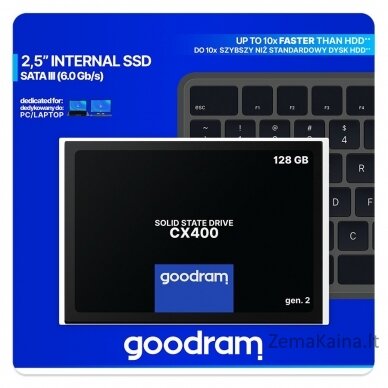 Goodram CX400 gen.2 2.5" 128 GB „Serial ATA III“ 3D TLC NAND 2