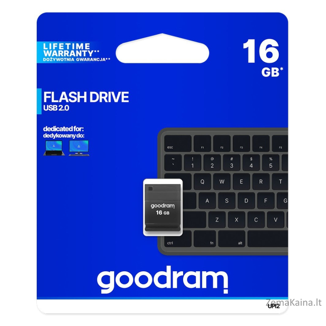 Goodram UPI2 USB atmintukas 16 GB USB A tipo 2.0 Juoda 1