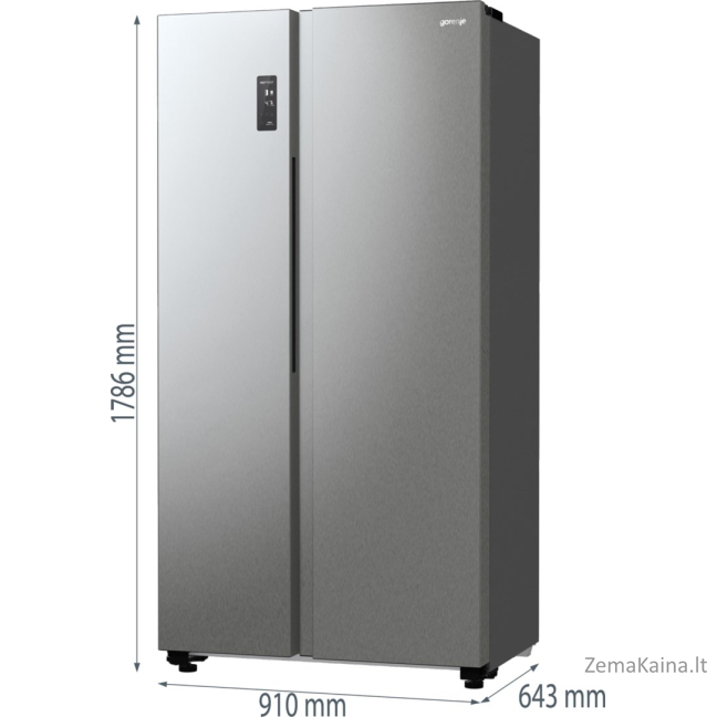 Gorenje NRR9185EAXL dviduris šaldytuvas-šaldiklis Pastatomi 550 L E Sidabras 2