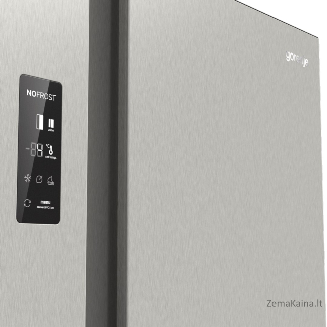 Gorenje NRR9185EAXL dviduris šaldytuvas-šaldiklis Pastatomi 550 L E Sidabras 4