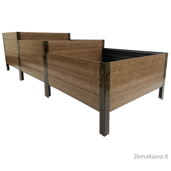 GPPS modulinė pakelta lysvė KLASIKA Woodlook (laiptai) Antracito (pilka) 3