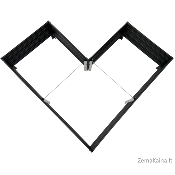 GPPS modulinė pakelta lysvė KLASIKA Woodlook (L-formos) Antracito (pilka) 3