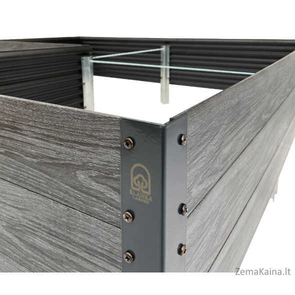 GPPS modulinė pakelta lysvė KLASIKA Woodlook (L-formos) Antracito (pilka) 7
