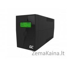 Green Cell UPS01LCD nepertraukiamo maitinimo resursai (UPS) „Line-Interactive“ 0,6 kVA 360 W 2 AC išvestis(ys / čių)
