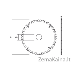 Graphite Village išspauskite 165x30 mm 30 dantų (57H654)