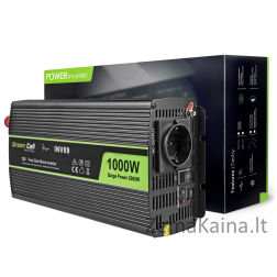 Green Cell INV09 maitinimo adapteris / inverteris Automatinis 1000 W Juoda