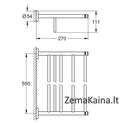 GROHE 40800001 Essentials Multi bath towel rack