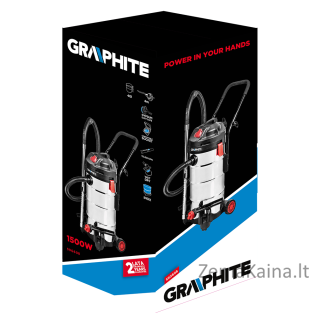Universalus statybinis dulkių siurblys GRAPHITE 59G608