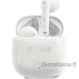 Guess Guess Bluetooth ausinės GUTWSJ14ESGH TWS + prijungimo stotelė balta/balta Spausdintas klasikinis logotipas