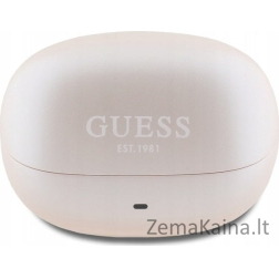 Guess Guess Bluetooth ausinės GUTWST88MCTGP TWS + prijungimo stotis rožinė kapsulė, atspausdintas logotipas