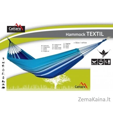 Hamakas Cattara Textil – mėlynas-baltas 200 x 100 cm 3