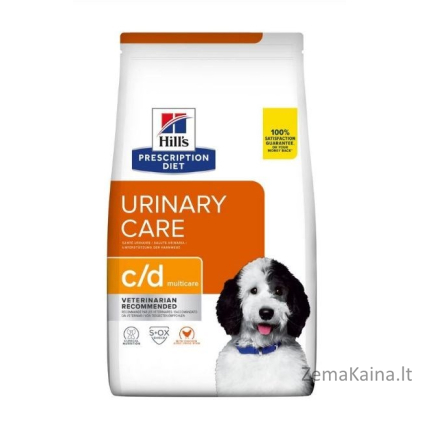 HILL'S PRESCRIPTION DIET Canine Urinary Care c/d Multicare Sausas šunų maistas Viščiukas 1,5 kg 3