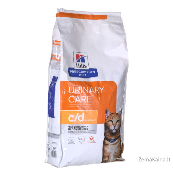 HILL'S PRESCRIPTION DIET Feline c/d Urinary Care Multicare Sausas kačių maistas Viščiukas 8 kg 3