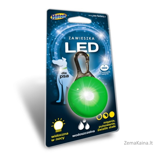 HILTON LED Zawieszka Silikonowa 2,0x3,1x5,5cm dla psa 2