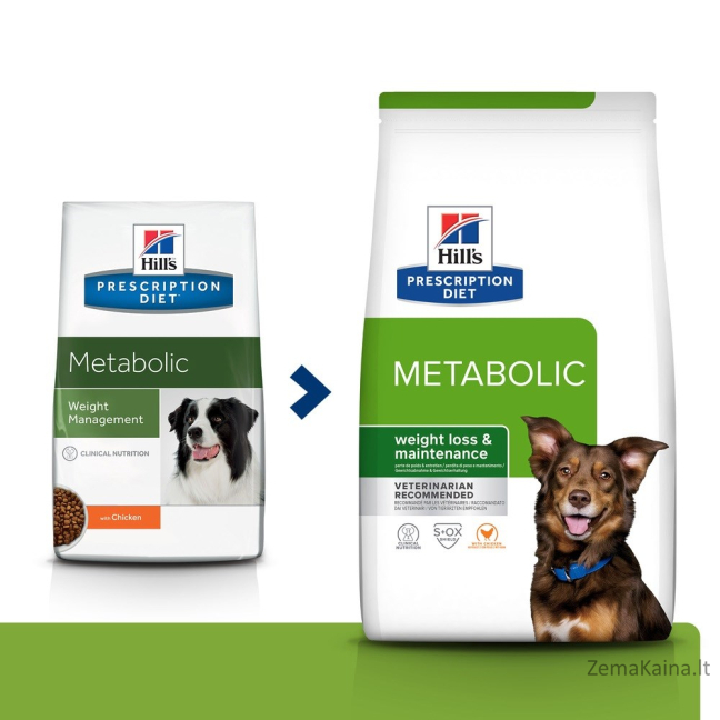 HILL'S PRESCRIPTION DIET Canine Metabolic Sausas šunų maistas Viščiukas 12 kg 2