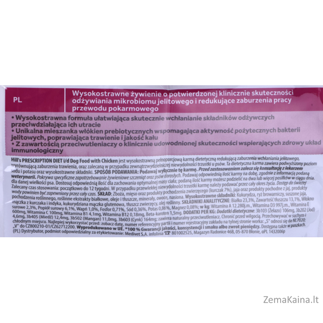 HILL'S PRESCRIPTION DIET Digestive Care Canine i/d Sausas šunų maistas Viščiukas 12 kg 1