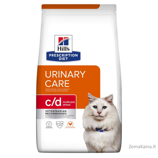 HILL'S PRESCRIPTION DIET Feline c/d Multicare Stress Sausas kačių maistas Viščiukas 1,5 kg