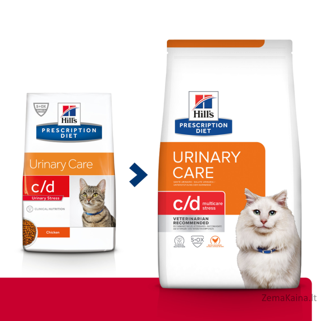 HILL'S PRESCRIPTION DIET Feline c/d Multicare Stress Sausas kačių maistas Viščiukas 1,5 kg 2