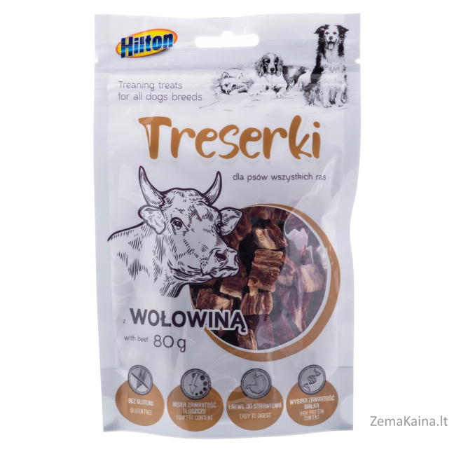 HILTON Treserki mięsne z wołowiną 80G DLA PSA