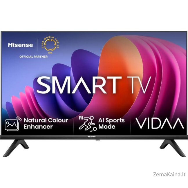 Hisense 40A4N televizorius 101,6 cm (40") „Full HD“ Smart TV Wi-Fi Juoda 200 cd/m² 4