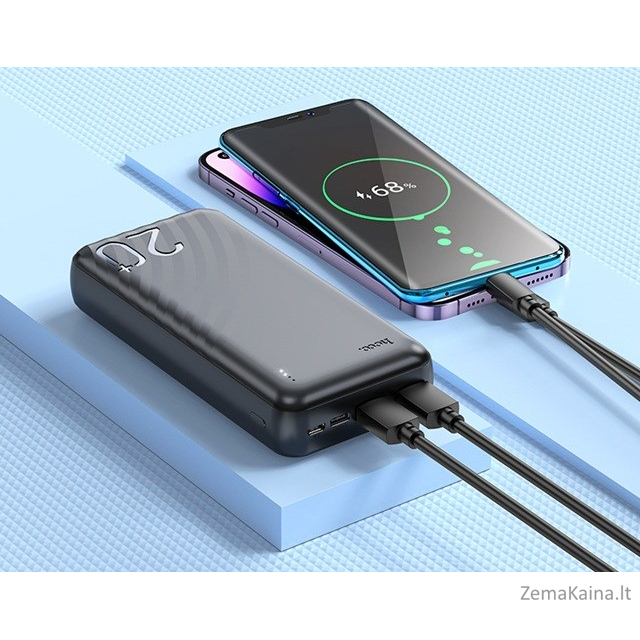 Hoco J123A Powerbank 20 000 mAh juodos spalvos 1