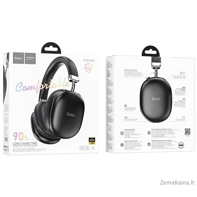 Hoco W35 Max Joy Belaidės Bluetooth ausinės juodos spalvos 4