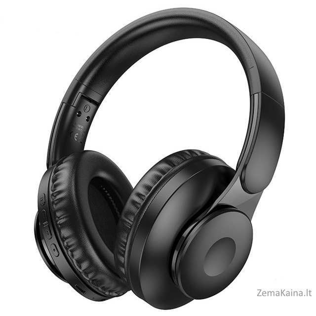 Hoco W45 Enjoy Belaidės Bluetooth ausinės į ausis juodos spalvos