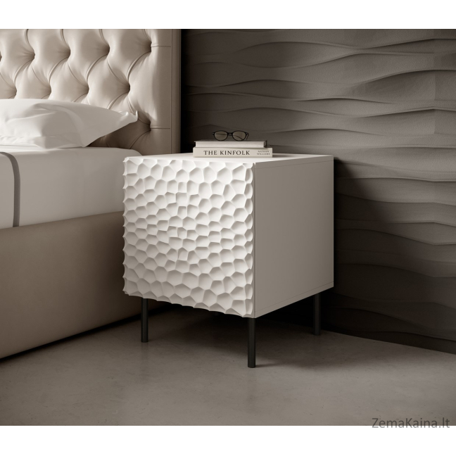 HOLE naktinis staliukas 2 vnt. 44x40,5x53,5 cm baltas matinis 2