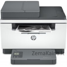 HP LaserJet Print: Up to 29ppm (A4); Duplex: Up to 18 ipm (A4); Up to 20,000 pages per month; Print/Copy/Scan; Scan flatbed with ADF; 1 USB port; 1 10/100 Ethernet port; Smart-guided buttons